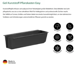 Geli Kunststoff-Pflanzkasten Easy, rechteckig, ca. B37/H9,5/T10 cm