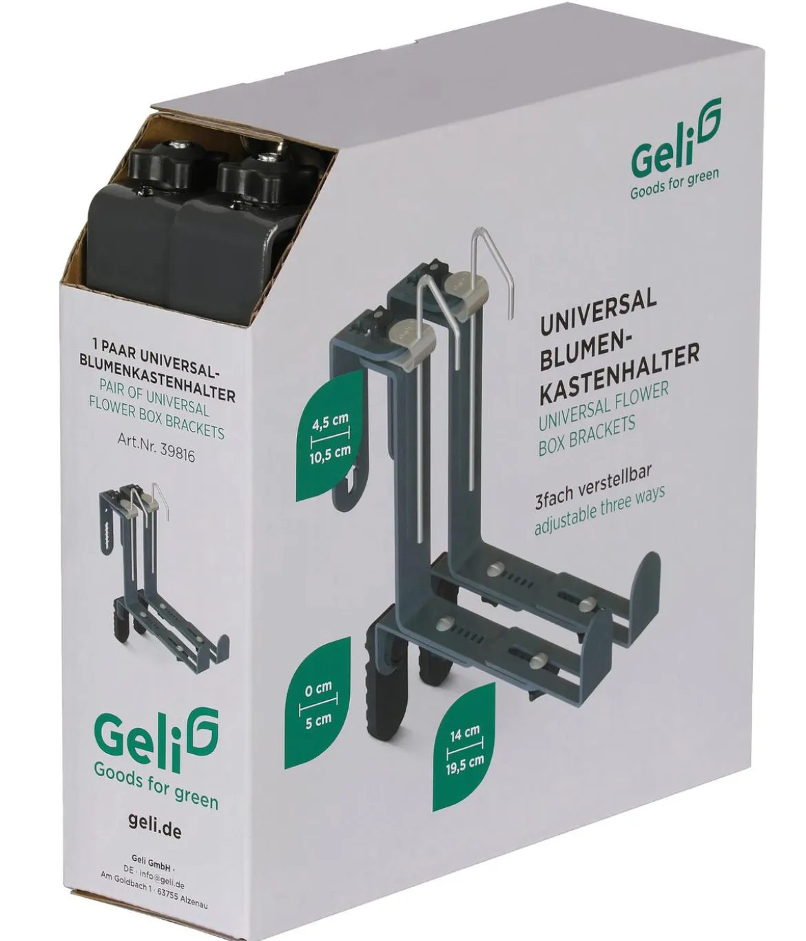 Geli Universal-Blumenkastenhalter