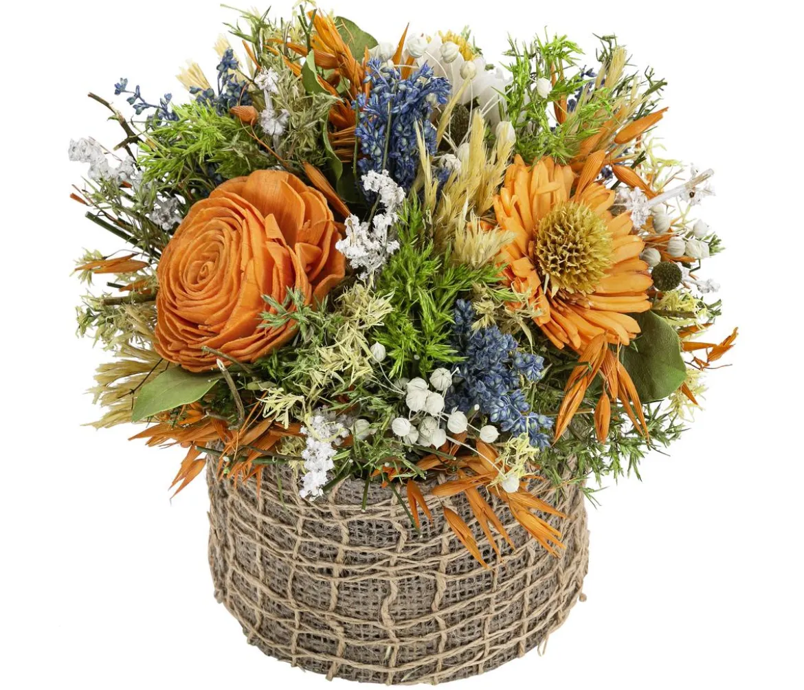 Gesteck Trockenblumen, orange