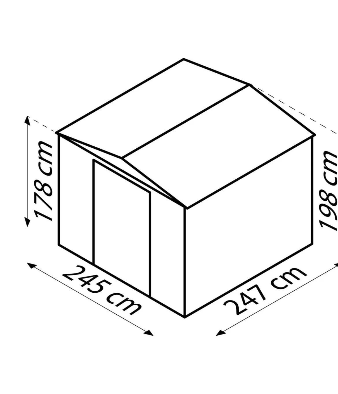 Globel Gerätehaus Somnium 88, ca. B245/H198/T247 cm