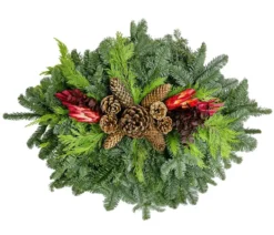 Grabbukett aus Nobilis-Tanne, rot, ca. B88/H23/T66 cm
