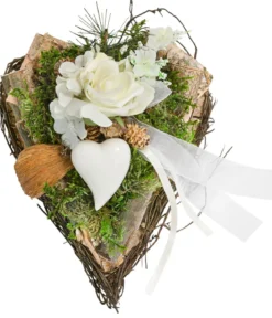 Grabgesteck Sören, herzförmig, ca. B20/H11/T22 cm