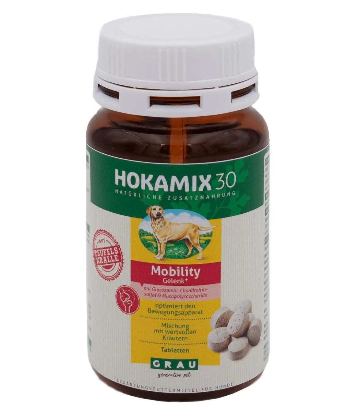 GRAU Ergänzungsfuttermittel für Hunde Hokamix 30 Mobility Gelenk+ Tabletten