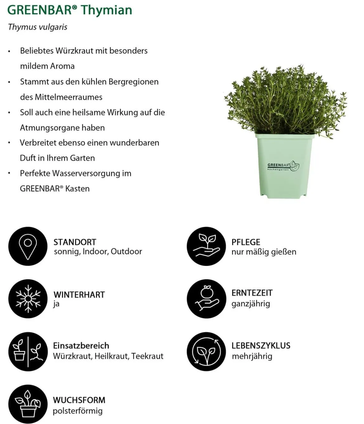 GREENBAR® Kräuter-Set Vielfalt, 9-teilig