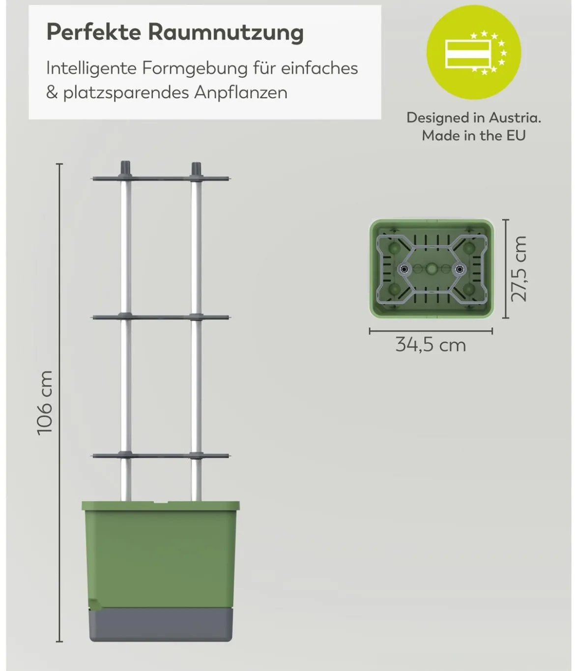 Gusta Garden Chili-Pflanztopf Charly Chili XL, ca. B34,7/H138/T28,1 cm