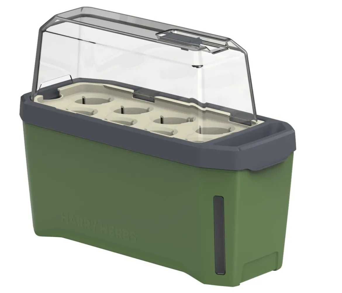 Gusta Garden Kräutertopf Harry Herbs mit Anzuchthaube, ca. B36/H25/T15 cm