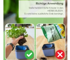 Gusta Garden Kräutertopf Herbs Buddy, ca. B16/H14/T14 cm