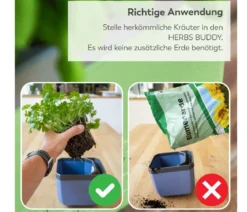 Gusta Garden Kräutertopf Herbs Buddy, ca. B16/H14/T14 cm