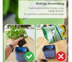 Gusta Garden Kräutertopf Herbs Buddy, ca. B16/H14/T14 cm, 3er-Set