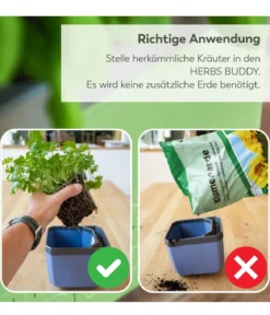 Gusta Garden Kräutertopf Herbs Buddy, ca. B16/H14/T14 cm, 3er-Set