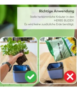 Gusta Garden Kräutertopf Herbs Buddy, ca. B16/H14/T14 cm, 3er-Set