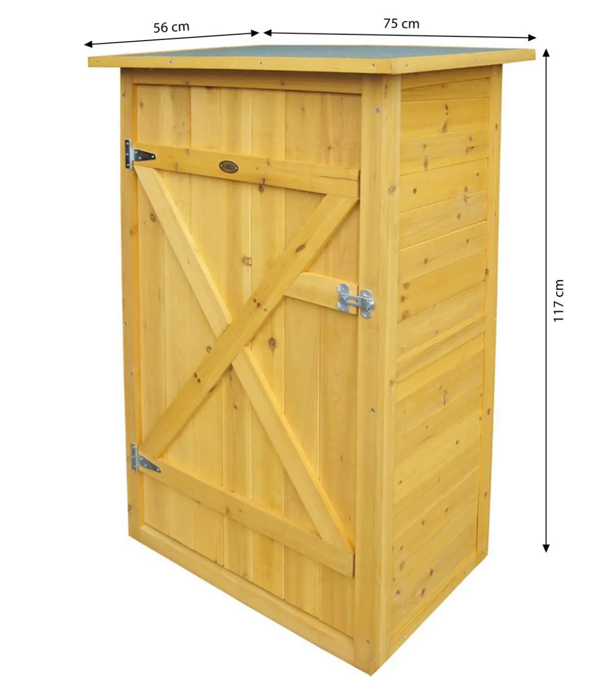 Habau Gartenschrank Flachdach, ca. B75/H117/T56 cm