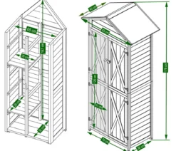 Habau Gartenschrank Lena, ca. B84/H178/T45 cm