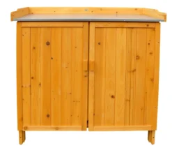Habau Gartentisch mit Unterschrank, ca. B98/H95/T48 cm
