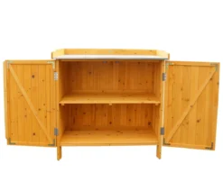 Habau Gartentisch mit Unterschrank, ca. B98/H95/T48 cm