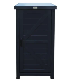 Habau Holz-Gartenschrank Alan, anthrazit, ca. B45/H91/T45 cm