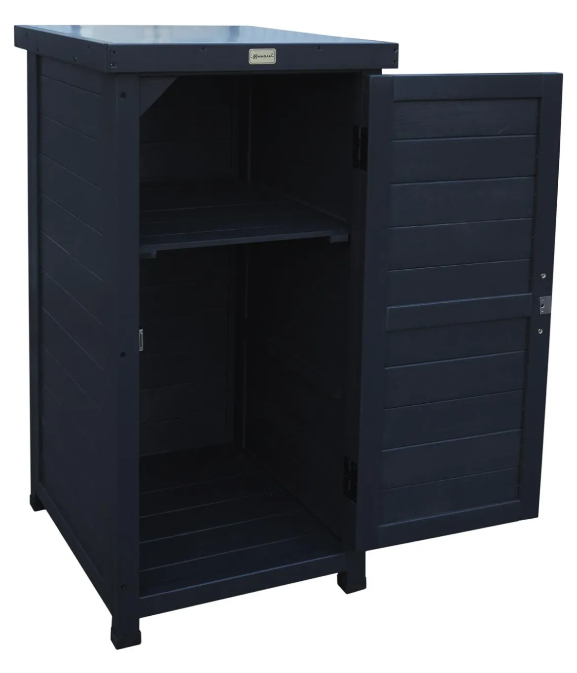 Habau Holz-Gartenschrank Alan, anthrazit, ca. B45/H91/T45 cm