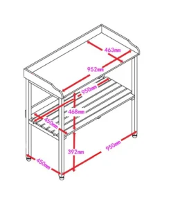 Habau Pflanztisch, ca. B98/H95/T48 cm