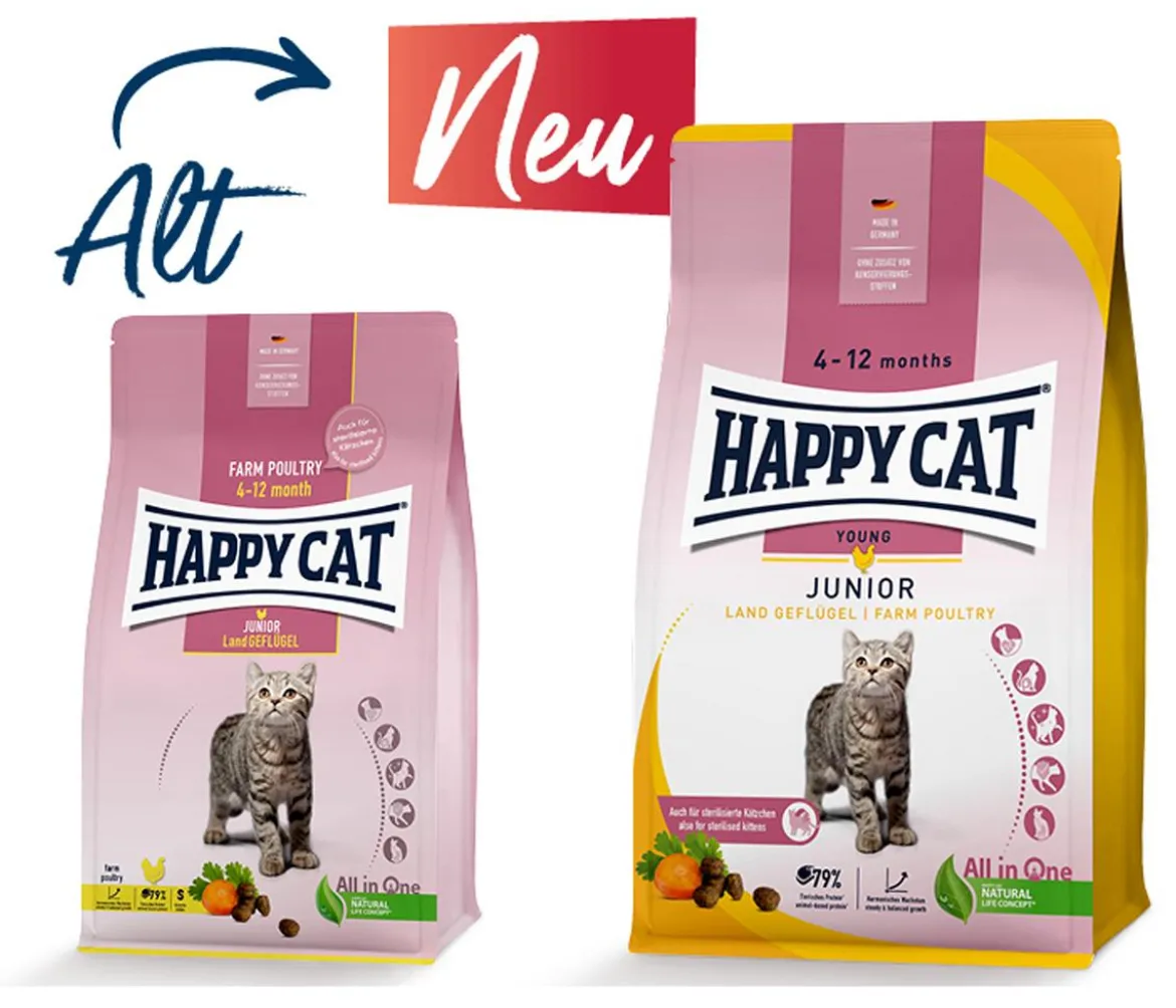 Happy Cat Trockenfutter für Katzen Young Junior