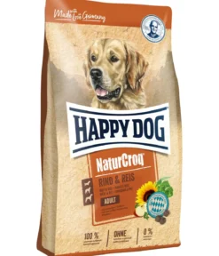 Happy Dog Trockenfutter für Hunde NaturCroq Adult, Rind & Reis