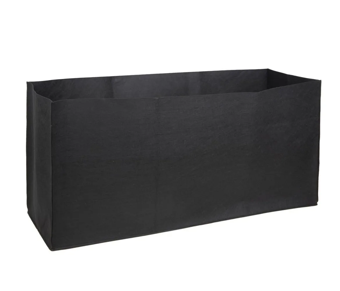 Herstera Filz-Pflanztasche, rechteckig, schwarz, ca. B120 cm