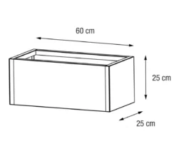 Herstera Metall-Pflanzkasten Cube Balcony LED, rechteckig, anthrazit