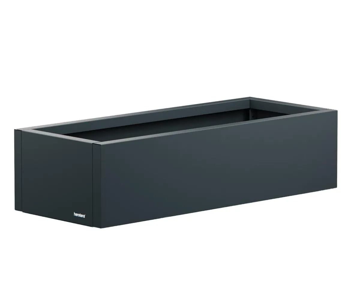 Herstera Metall-Pflanzkasten Cube Xic LED, rechteckig, anthrazit
