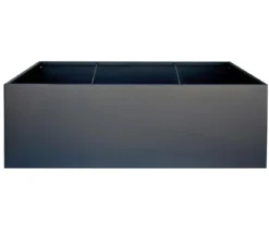 Herstera Metall-Pflanzkasten Cube Edge LED, rechteckig, anthrazit, ca. B150 cm