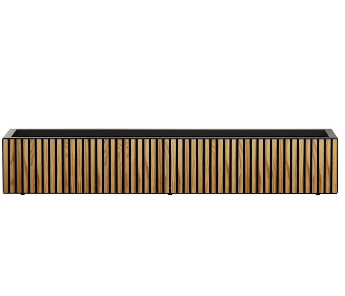 Herstera Metall-Pflanzkasten Deco Planter Xic, rechteckig, schwarz/natur