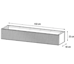 Herstera Metall-Pflanzkasten Deco Planter Xic, rechteckig, schwarz/natur