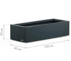 Herstera Metall-Pflanzkasten Cube Xic, rechteckig, anthrazit
