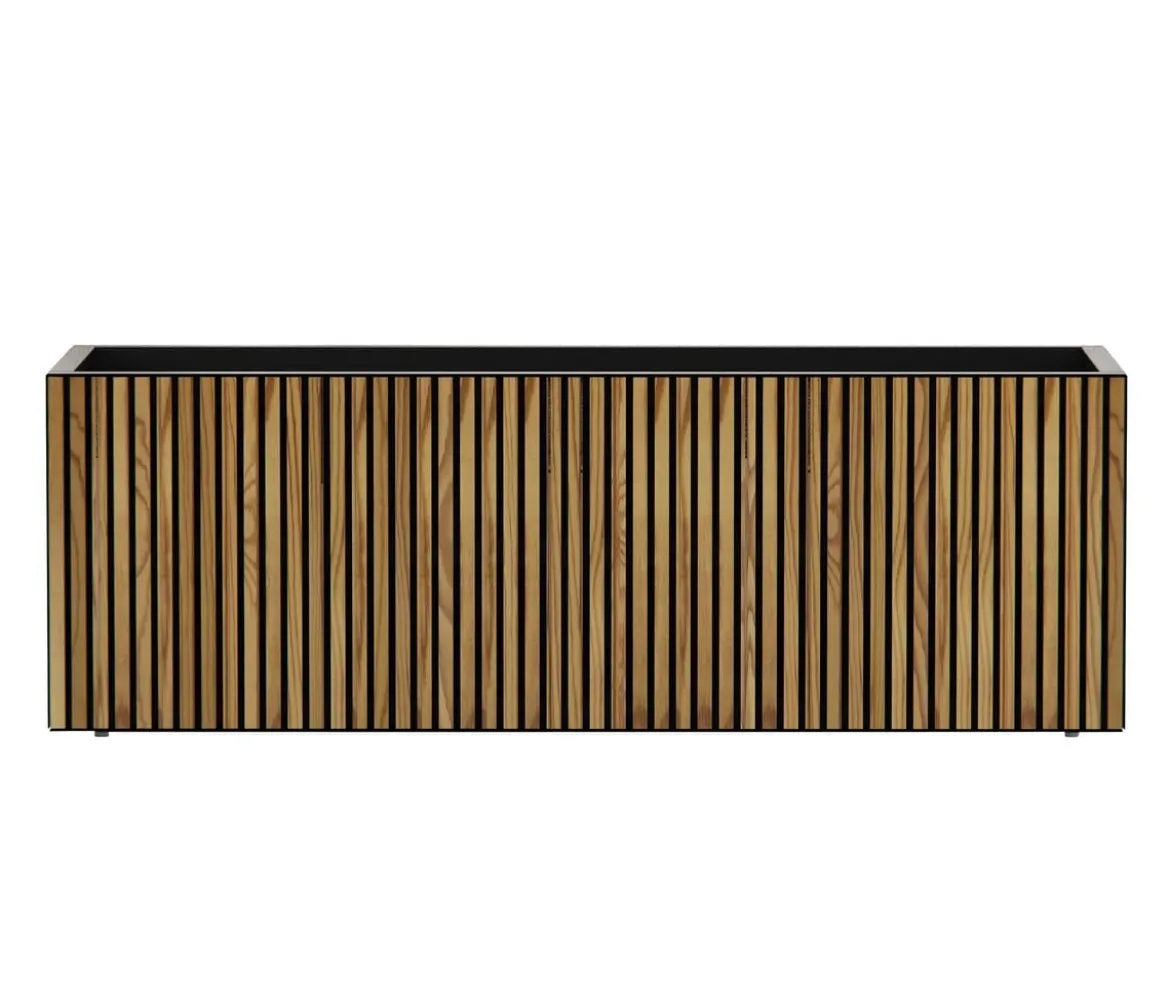 Herstera Metall-Pflanzkasten Deco Planter, rechteckig, schwarz/natur