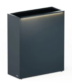 Herstera Metall-Raumtrenner Cube LED, rechteckig, anthrazit