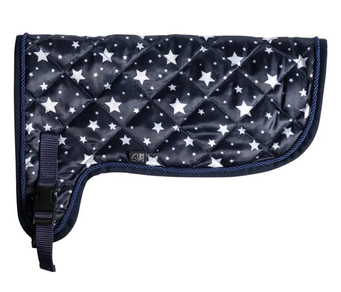 HKM KIDS Hobby Horsing Decke mit Print, navy mit Sternenmuster