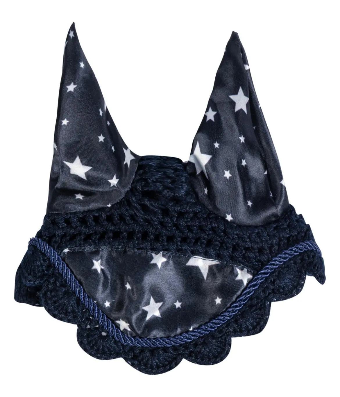 HKM KIDS Hobby Horsing Fliegenhaube mit Print, navy mit Sternenmuster