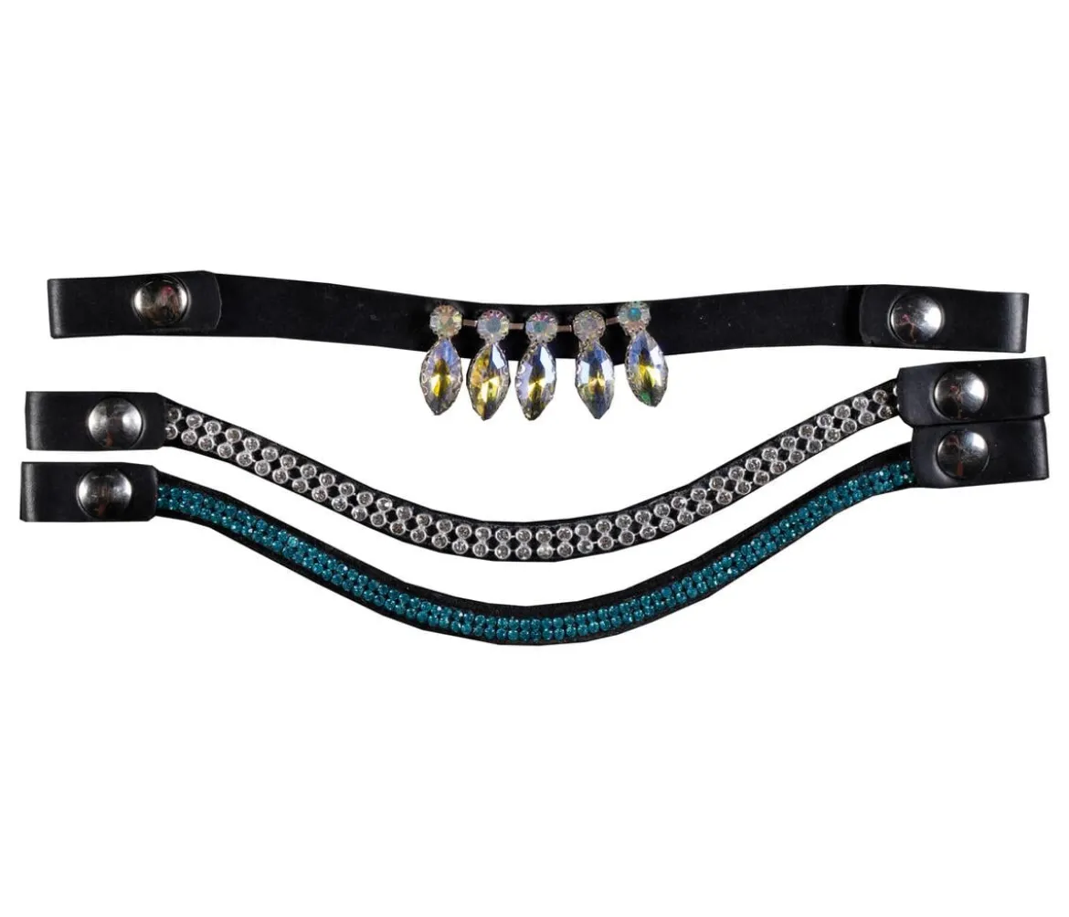 HKM KIDS Hobby Horsing Stirnbänder, blau/silber, 3er-Set