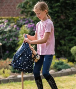 HKM KIDS Hobby Horsing Transportbeutel, navy mit Sternchen