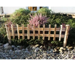 Holzwerke Kübler Holz-Naturbeetzaun, natur, 100 x 25-45 cm