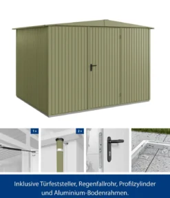 Hörmann Berry-Gerätehaus Classic-S Typ 3, ca. B323,6/H219,4/T247,7 cm