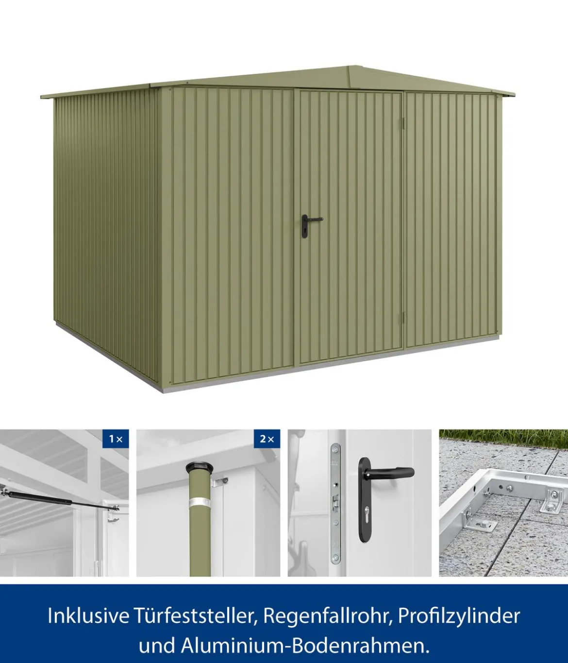 Hörmann Berry-Gerätehaus Classic-S Typ 3, ca. B323,6/H219,4/T247,7 cm