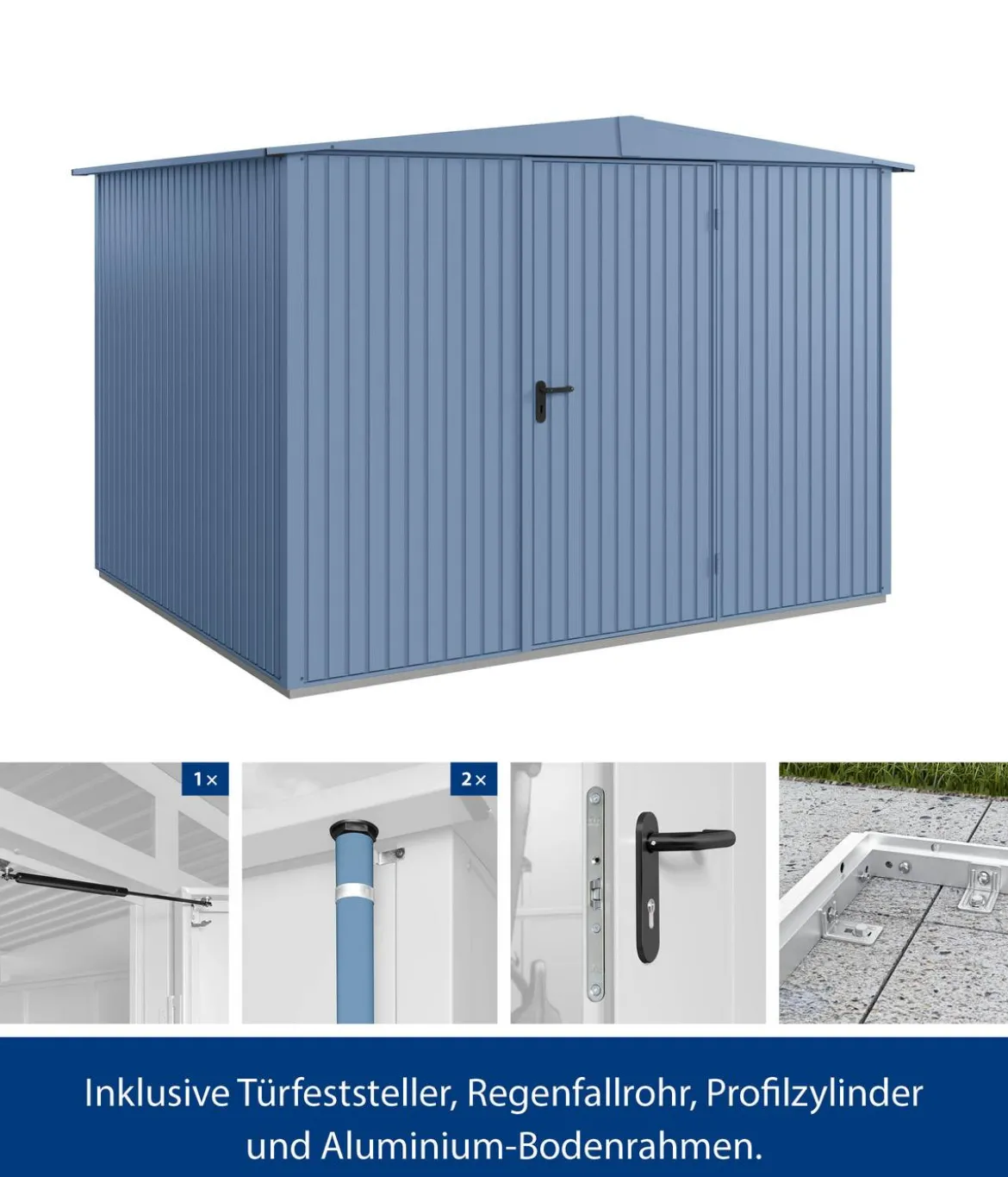 Hörmann Berry-Gerätehaus Classic-S Typ 3, ca. B323,6/H219,4/T247,7 cm