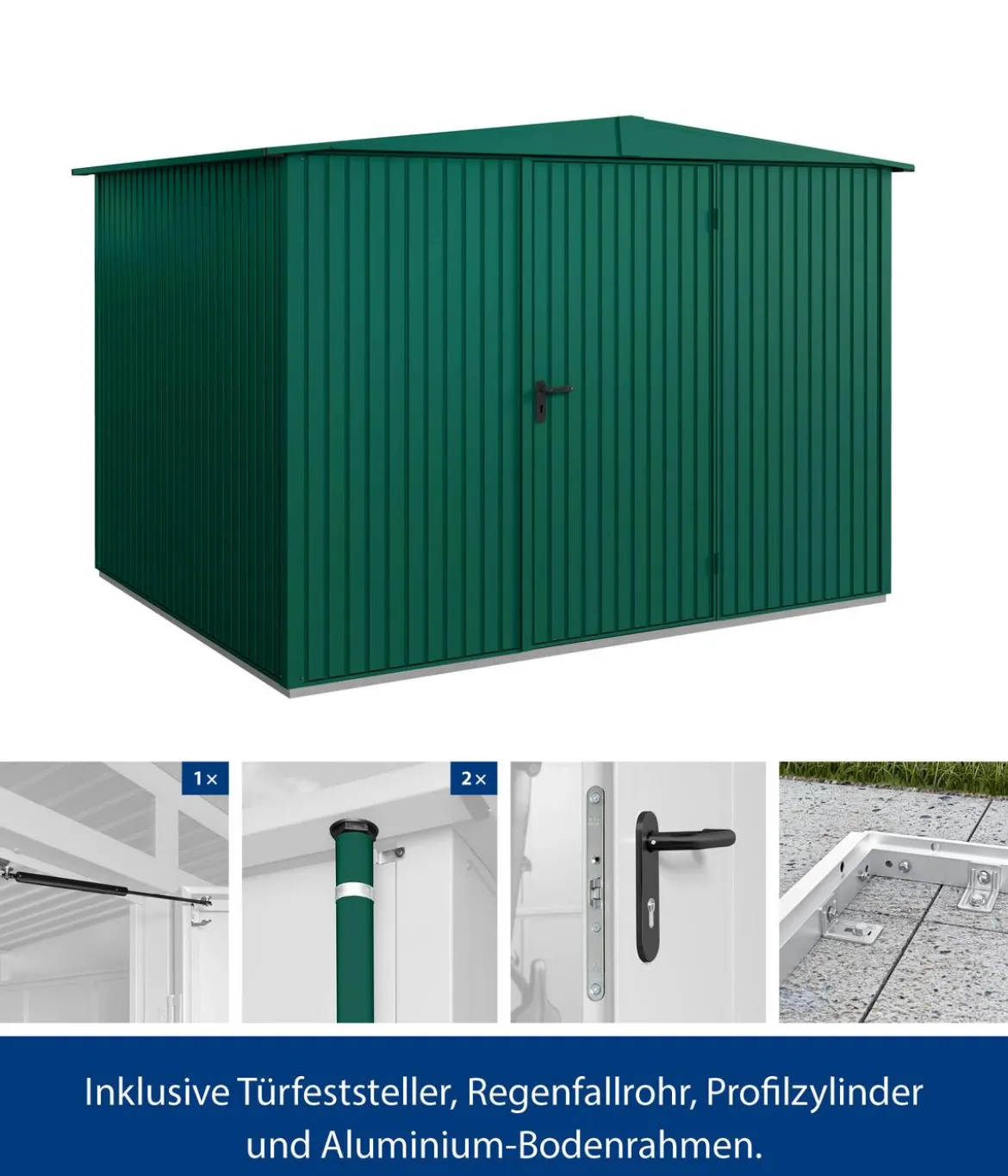 Hörmann Berry-Gerätehaus Classic-S Typ 3, ca. B323,6/H219,4/T247,7 cm