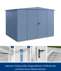 Hörmann Berry-Gerätehaus Classic-S Typ 3, ca. B323,6/H219,4/T247,7 cm
