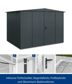 Hörmann Berry-Gerätehaus Classic-S Typ 3, ca. B323,6/H219,4/T247,7 cm