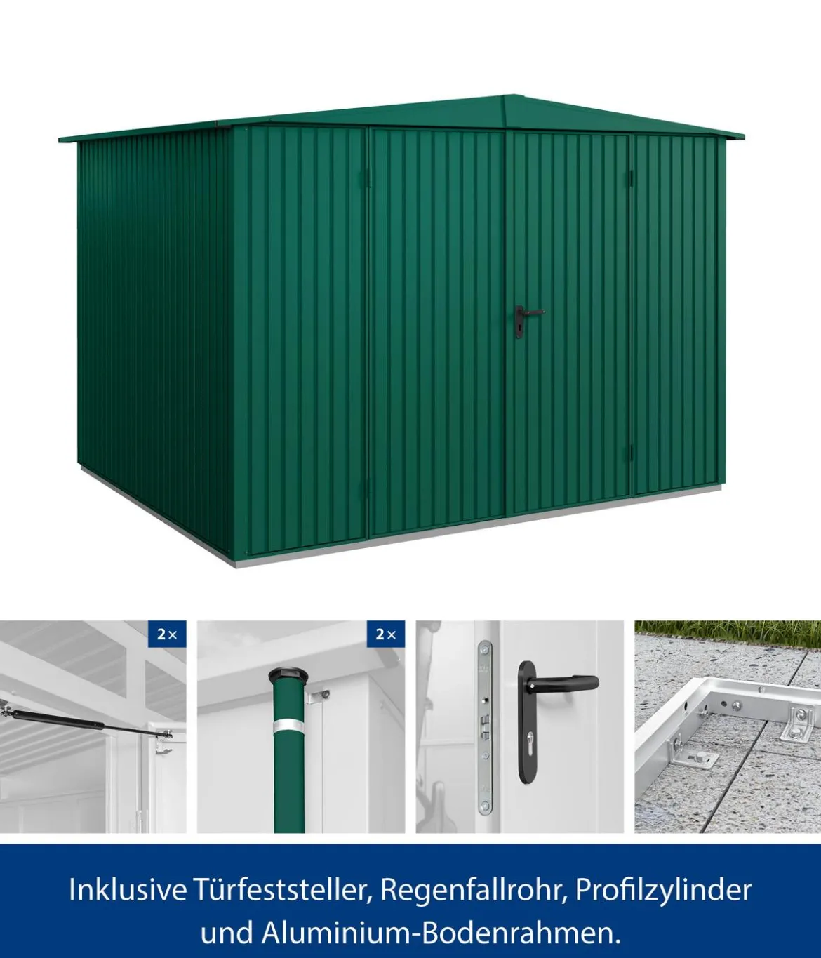 Hörmann Berry-Gerätehaus Classic-S Typ 3, ca. B323,6/H219,4/T247,7 cm