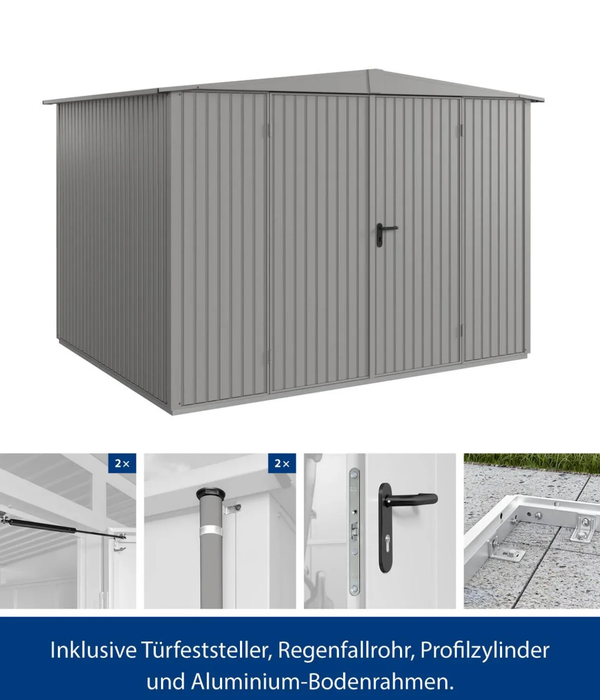 Hörmann Berry-Gerätehaus Classic-S Typ 3, ca. B323,6/H219,4/T247,7 cm