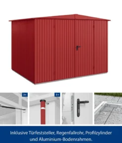 Hörmann Berry-Gerätehaus Classic-S Typ 3, ca. B323,6/H219,4/T247,7 cm