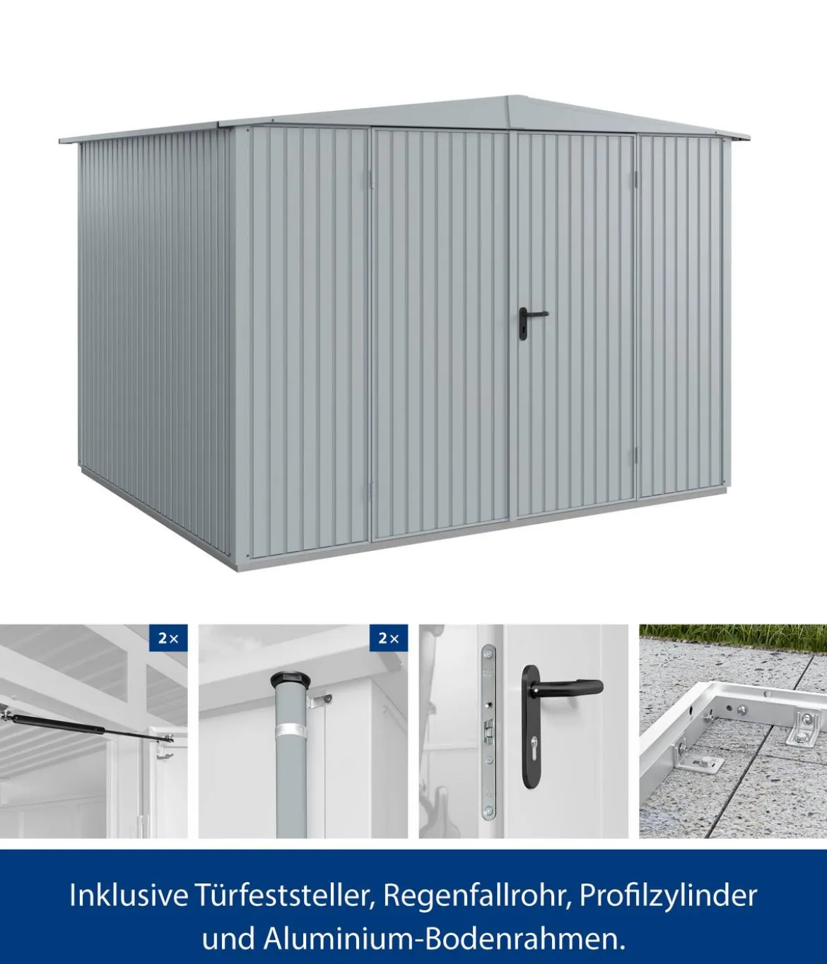 Hörmann Berry-Gerätehaus Classic-S Typ 3, ca. B323,6/H219,4/T247,7 cm