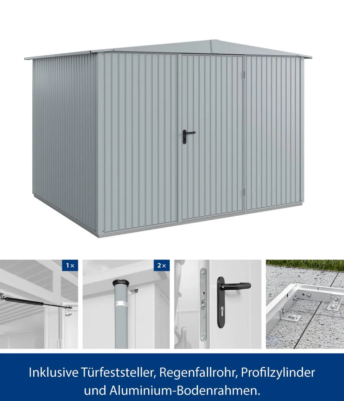 Hörmann Berry-Gerätehaus Classic-S Typ 3, ca. B323,6/H219,4/T247,7 cm