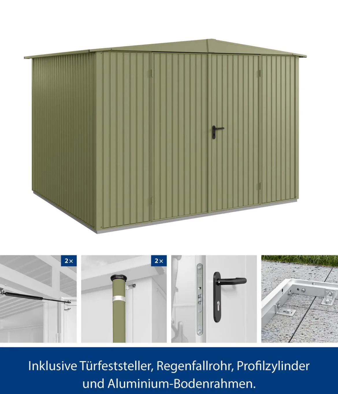 Hörmann Berry-Gerätehaus Classic-S Typ 3, ca. B323,6/H219,4/T247,7 cm